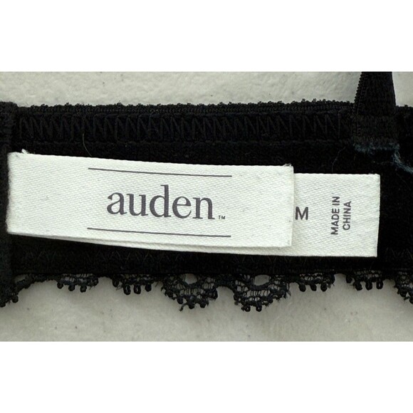 Auden Women's Unlined Bralette Black Floral Lace Size Medium - Picture 6 of 7